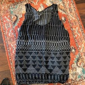 H&M Black Geometric Top size 10